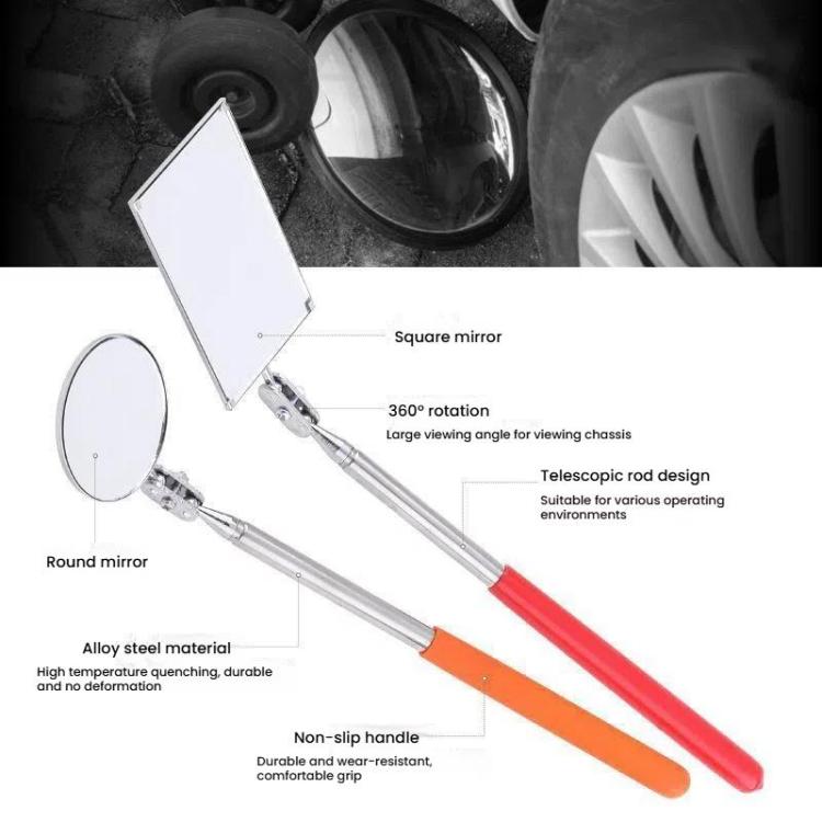 Stainless Steel Universal Rotating Telescopic Folding Viewfinder, Round 30mm, Orange 50mm, Square 85x52mm, Square with Light 65x40mm