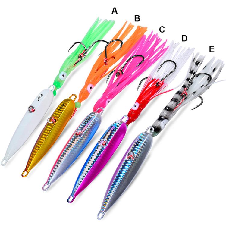 PROBEROS LF159 Luminous Bearded Squid Hook Slow Cranking Road Runner Iron Plate Bionic False Bait