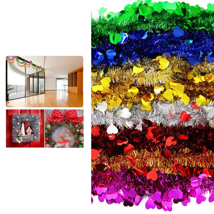 Heart-shaped Ribbon Party Supplies Birthday Christmas Wedding Room Decoration Strips Garlands, 10pcs 1.8m