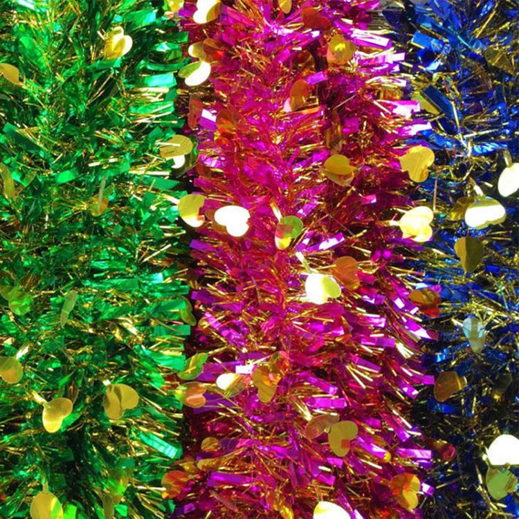 Heart-shaped Ribbon Party Supplies Birthday Christmas Wedding Room Decoration Strips Garlands, 10pcs 1.8m