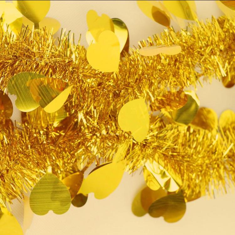 Heart-shaped Ribbon Party Supplies Birthday Christmas Wedding Room Decoration Strips Garlands, 10pcs 1.8m