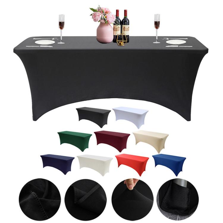 Rectangular Elastic Table Cover Hotel Restaurant Wedding Banquet Party Long Table Decoration Tablecloth