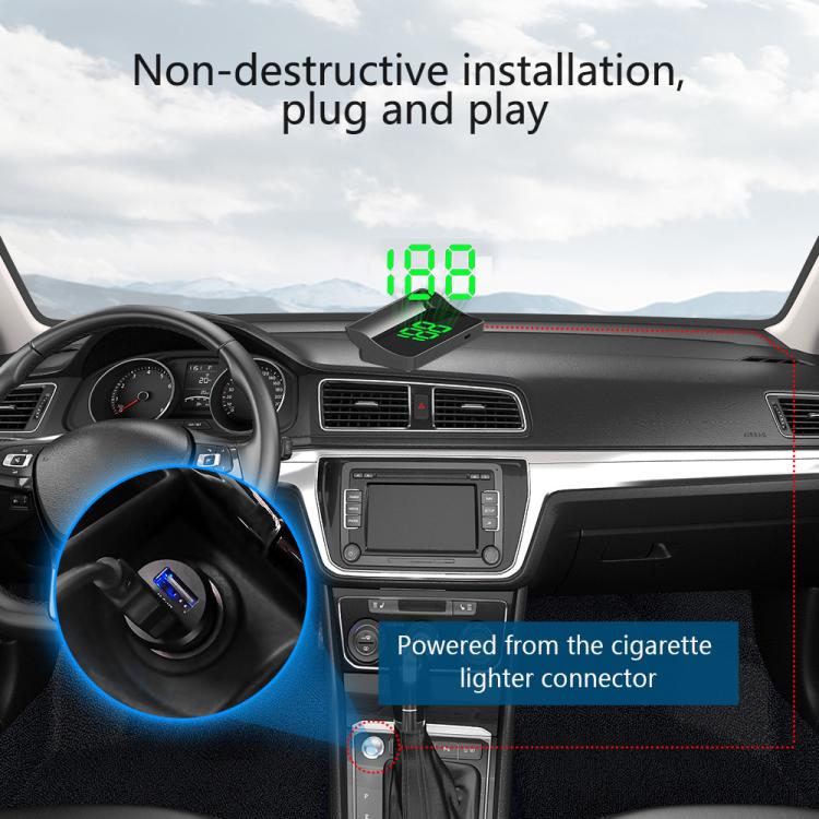 W1 Car HUD Head-up Display GPS Speedometer Speed Display
