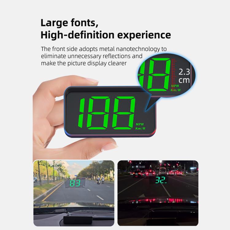 M2 Universal Cars HUD Head-up Display GPS HD Speedometer