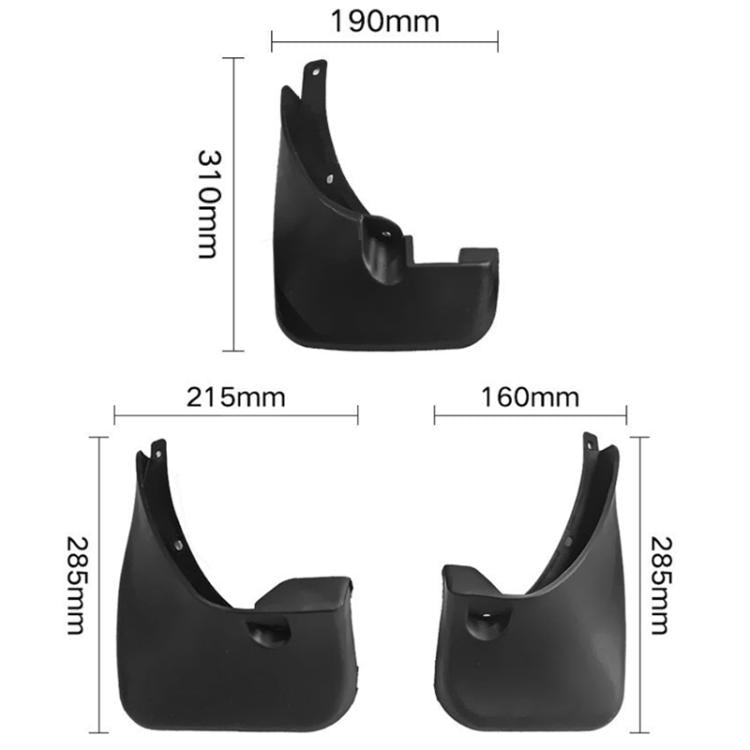 For 2006-2012 Toyota RAV4 2.0L Car Tire Soft Rubber Mudguard