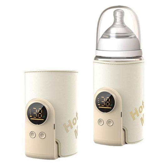 18W Wireless Baby Bottle Warmer 6 Adjustable Temperature Settings Milk Thermo Cover for Breastfeeding & Formula
