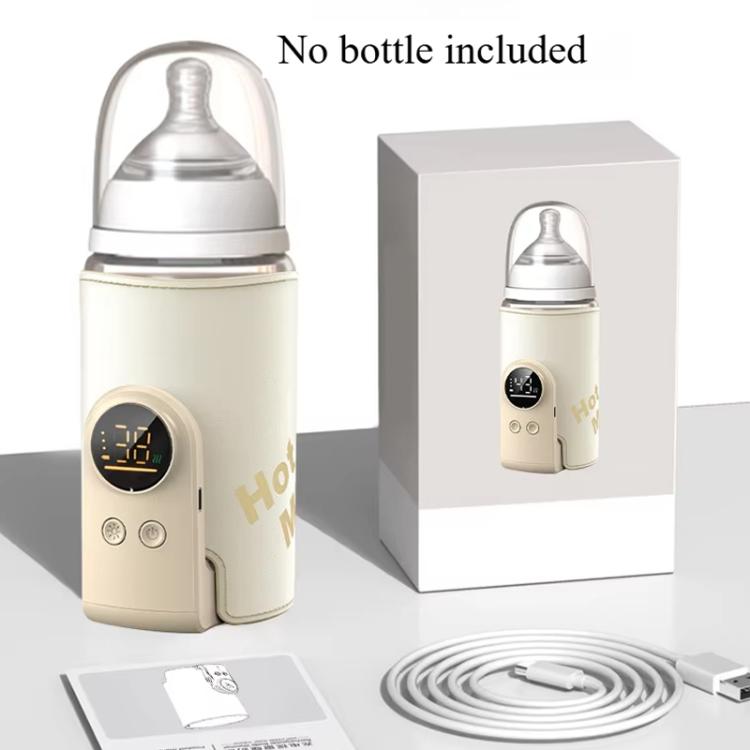18W Wireless Baby Bottle Warmer 6 Adjustable Temperature Settings Milk Thermo Cover for Breastfeeding & Formula