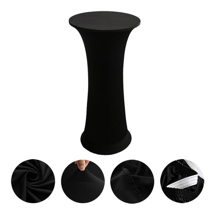 Elastic Spandex Table Cover Hotel Wedding Decor Solid Color Cocktail Round Bottom Bar Cover
