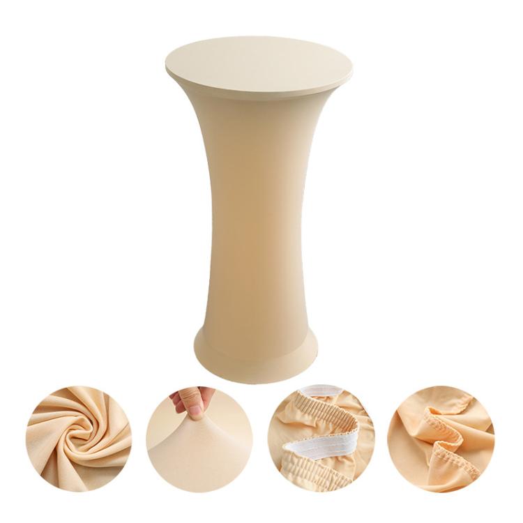 Elastic Spandex Table Cover Hotel Wedding Decor Solid Color Cocktail Round Bottom Bar Cover