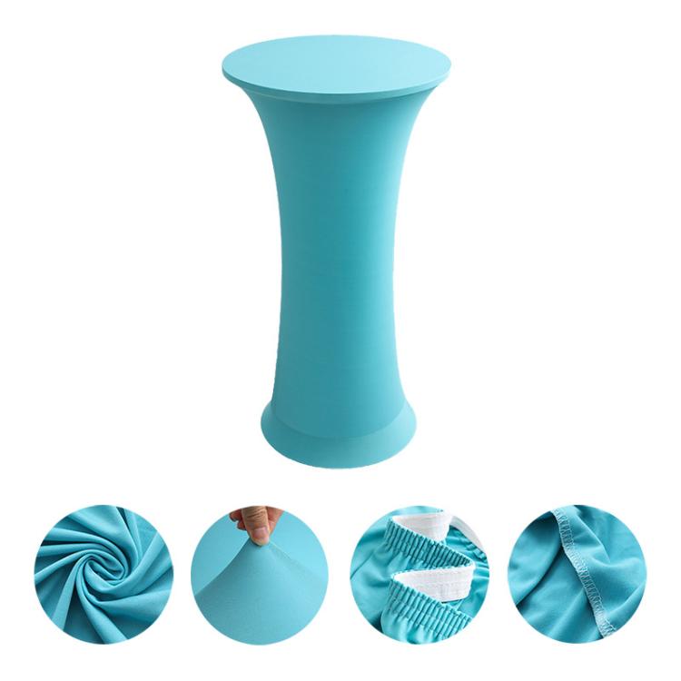 Elastic Spandex Table Cover Hotel Wedding Decor Solid Color Cocktail Round Bottom Bar Cover
