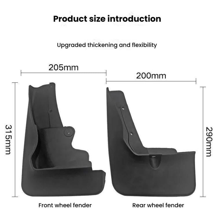 For Mitsubishi ASX Car Tire Soft Rubber Mudguard