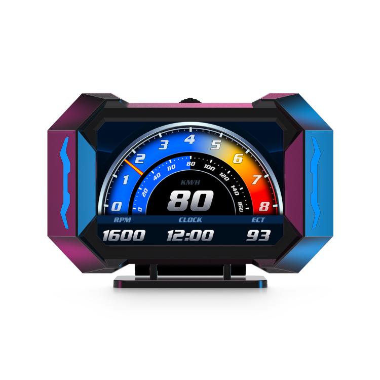 P25 Car HUD Head-up Display OBD+GPS LCD Multifunctional Instrument