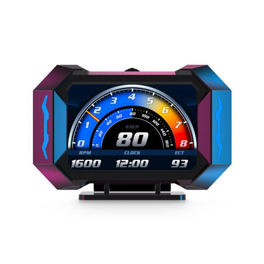 P25 Car HUD Head-up Display OBD+GPS LCD Multifunctional Instrument