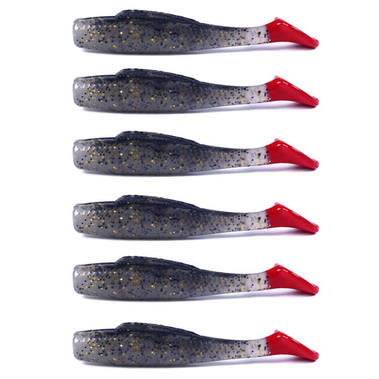 HENGJIA 6pcs / Box Outdoor Fishing Floating Soft Bait 8cm-5g Bionic False Lure