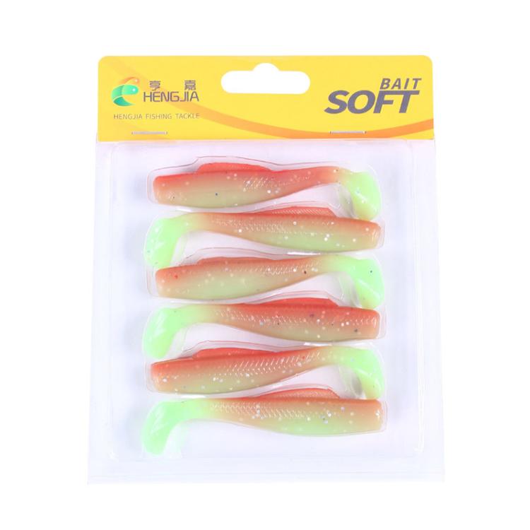 HENGJIA 6pcs / Box Outdoor Fishing Floating Soft Bait 8cm-5g Bionic False Lure