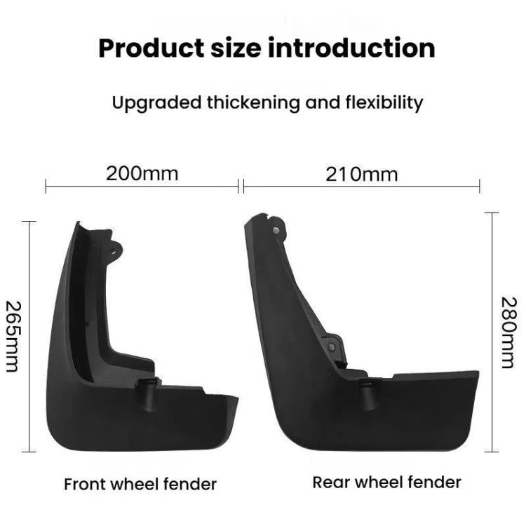 For 2019-2020 Renault Captur Car Tire Soft Rubber Mudguard