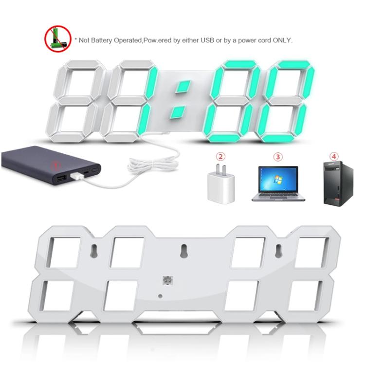APP Remote Control 3D Led Wall Digital Color Clock Alarm /Date/Temp Display Wall & Table Clock