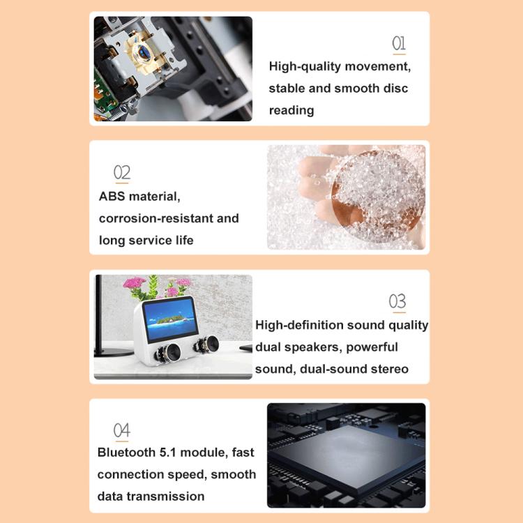 Kecag KC-906 Home Portable Mobile DVD Player VCD Video Player