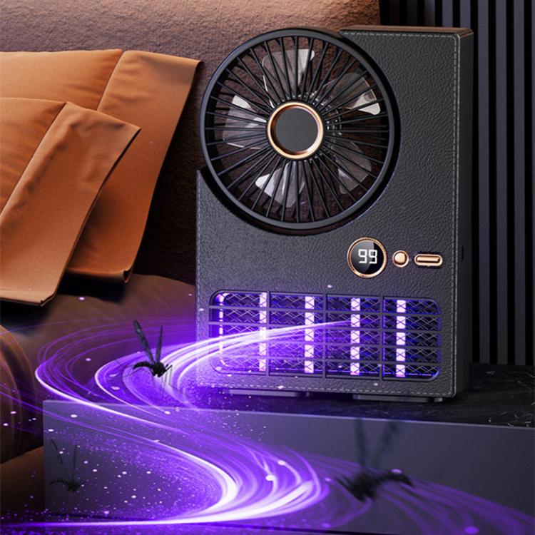 2-in-1 Household Electric Fan Mosquito Killer Lamp LED Digita lDesktop Fan
