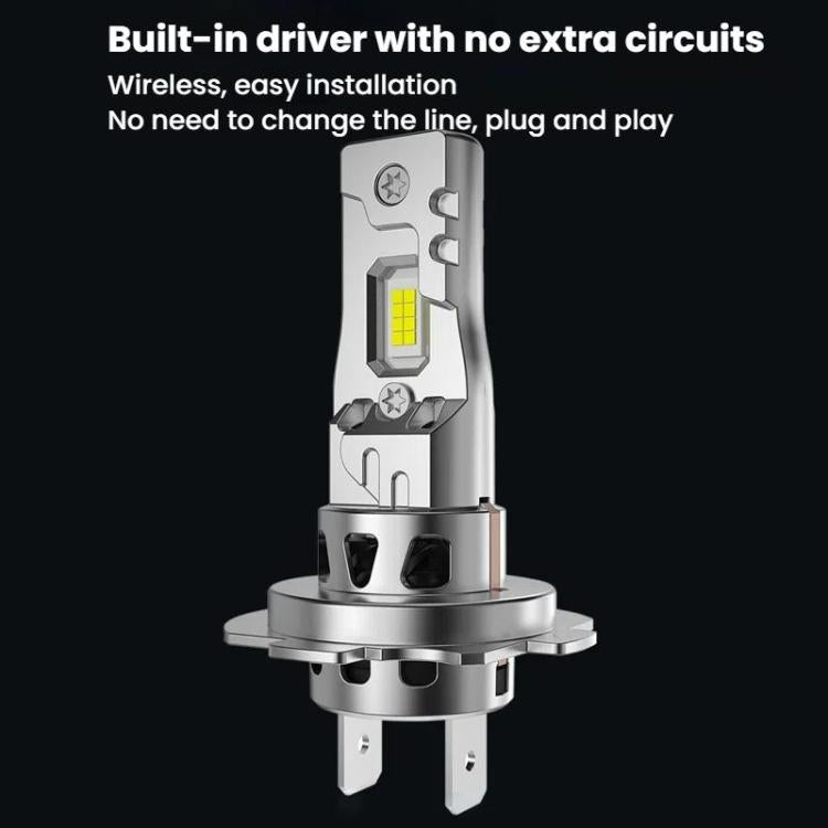 2pcs 6000K Mini Car Plug-in Integrated LED Headlights