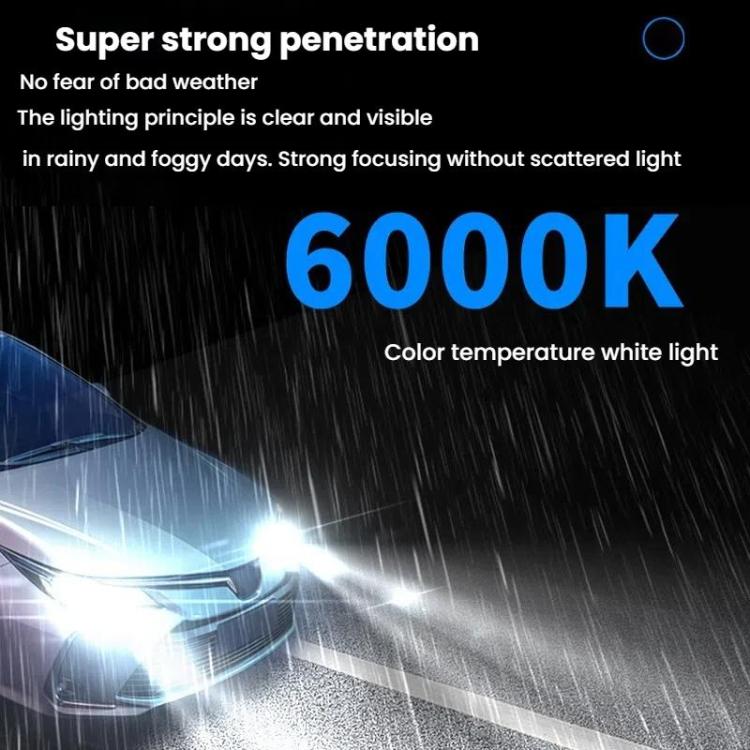 2pcs 6000K Mini Car Plug-in Integrated LED Headlights