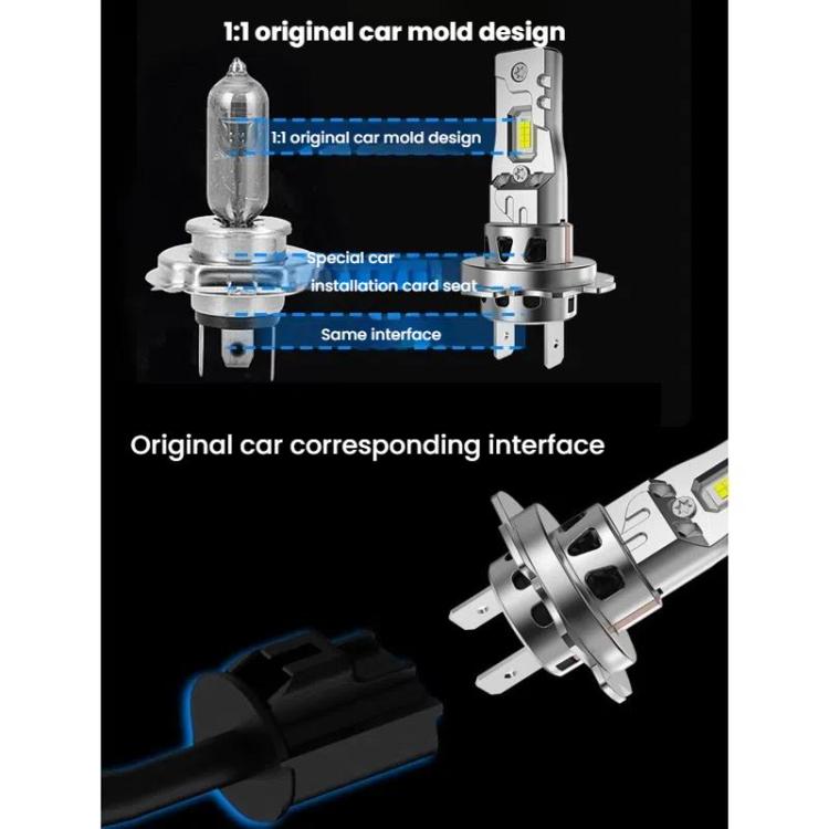 2pcs 6000K Mini Car Plug-in Integrated LED Headlights