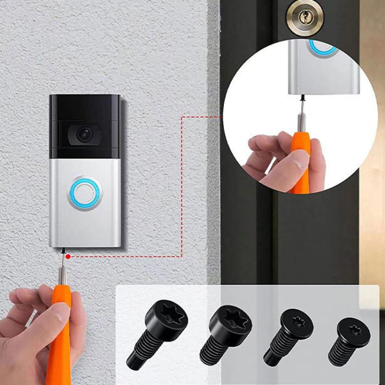 40pcs /Pack T6 T15 Security Tamper-Proof Torx Screws with Anti-Theft Holes for Ring Doorbell & Camera Mounting