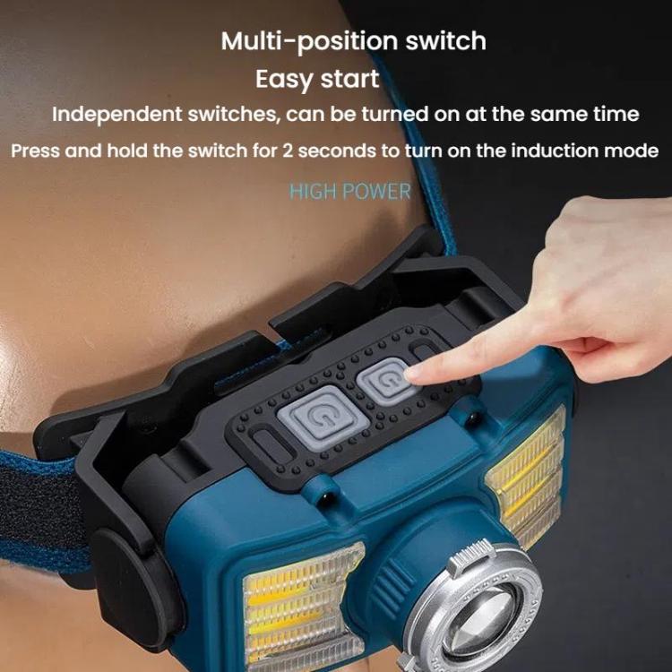 E-SMARTER W6100A LED Mini Wave Sensor Headlamp COB Outdoor Adventure Fishing Bright Headlamp