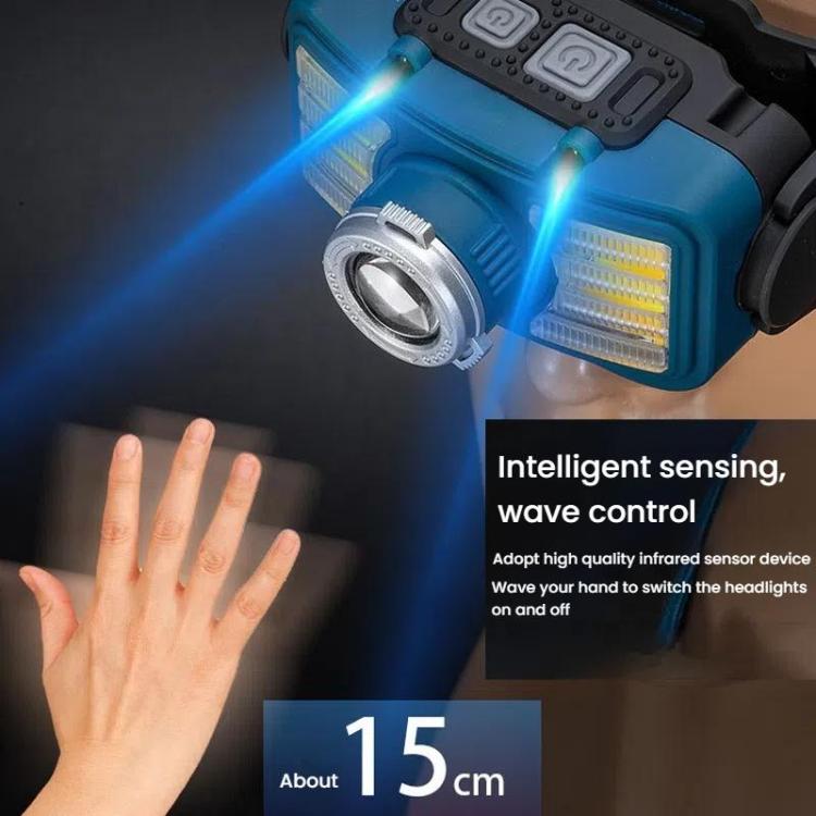 E-SMARTER W6100A LED Mini Wave Sensor Headlamp COB Outdoor Adventure Fishing Bright Headlamp