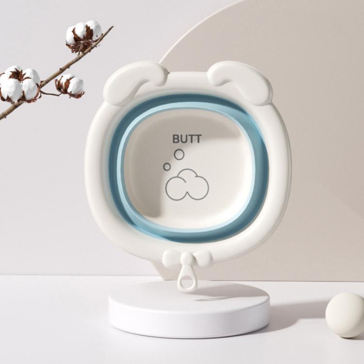 Children Silicone Folding Washbasin Portable Thickened Hangable Butt Washbasin For Babies