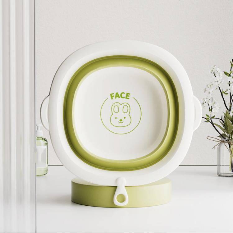 Children Silicone Folding Washbasin Portable Thickened Hangable Butt Washbasin For Babies