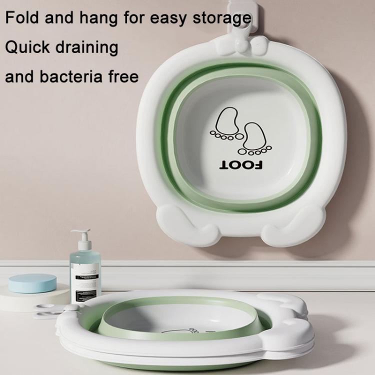 Children Silicone Folding Washbasin Portable Thickened Hangable Butt Washbasin For Babies