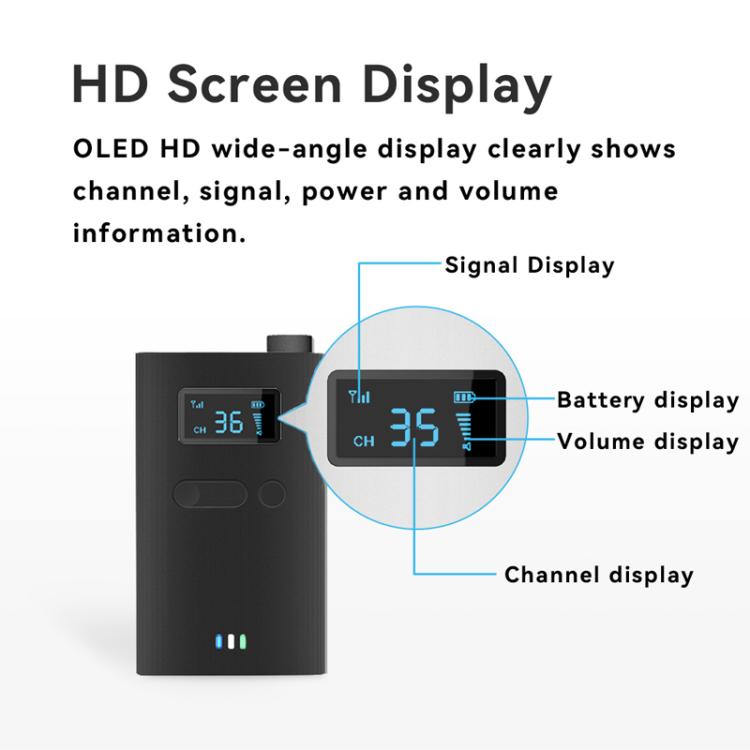 2.4G Wireless Office Conference Tour Guide Explainer One-Way One-To-Many Explainer Microphone