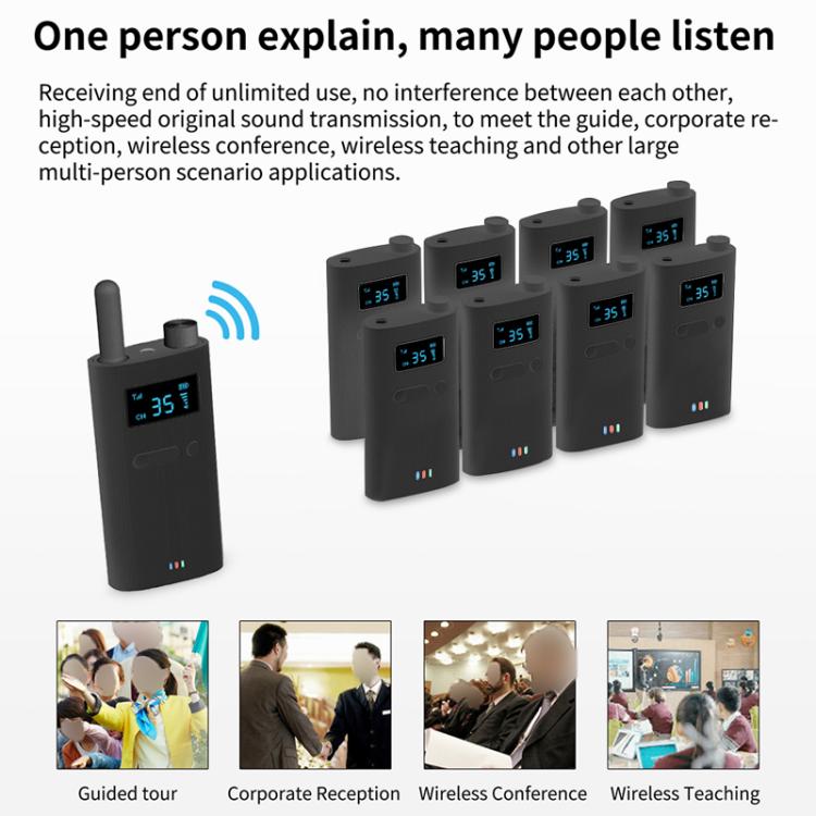 2.4G Wireless Office Conference Tour Guide Explainer One-Way One-To-Many Explainer Microphone