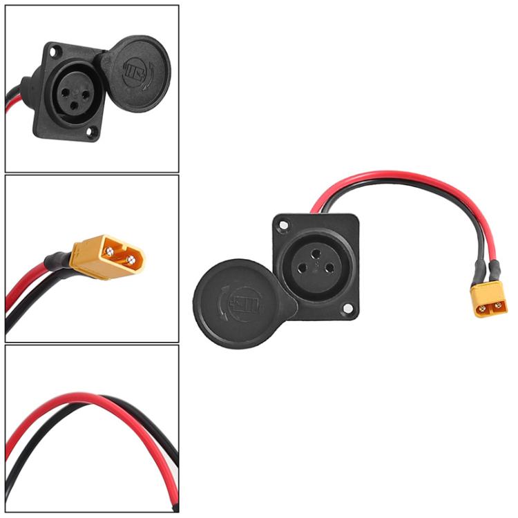 For INOKIM OXO OX Electrical Scooter Power Port XLR Cannon 3-Pin Charging Socket