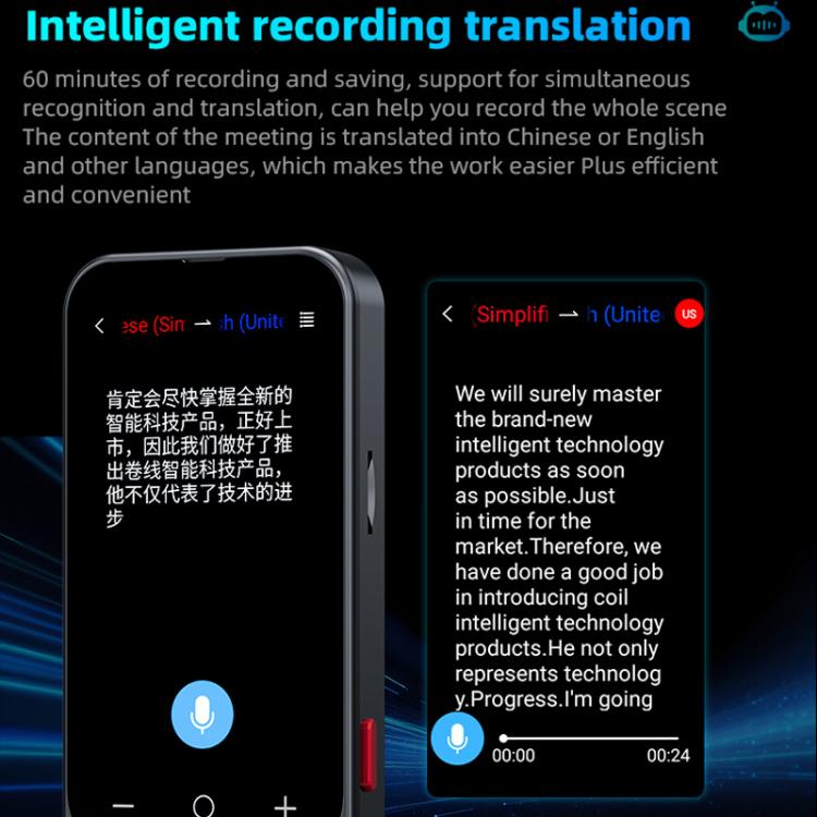 3.1-inch Screen Multilanguage AI Translator Device 139 Online/17 Offline Languages, Real-Time Voice/Photo/Text Translation