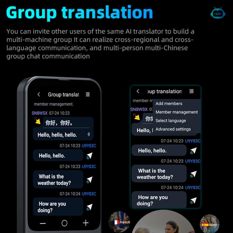 3.1-inch Screen Multilanguage AI Translator Device 139 Online/17 Offline Languages, Real-Time Voice/Photo/Text Translation
