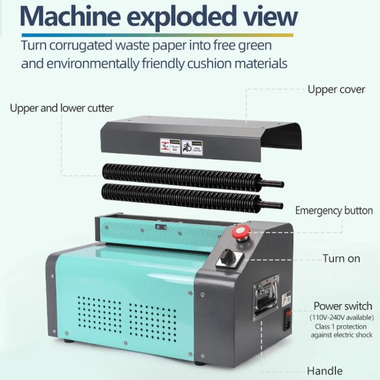 370W Cardboard Shredder Handles 10mm Thickness, 5M/Min Speed For Packaging & Recycling