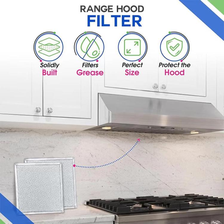 For Ventline BCC024600 2pcs 8x8 Inch Range Hood Vent Filter Replacement Parts