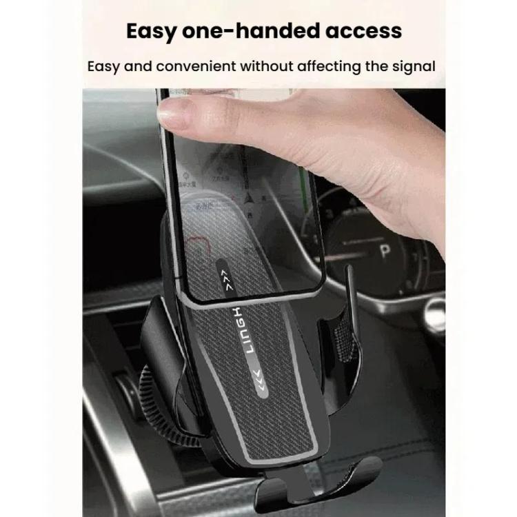 Carbon Fiber Clip-on Gravity Air Outlet Car Phone Holder