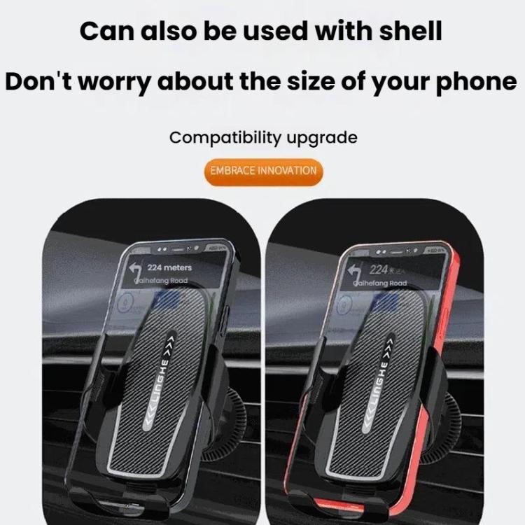 Carbon Fiber Clip-on Gravity Air Outlet Car Phone Holder