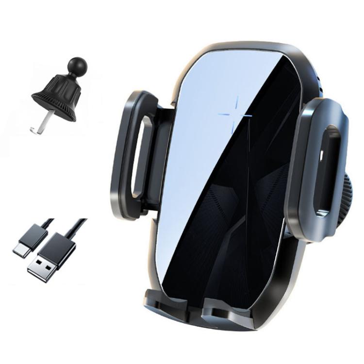15W Wireless Induction Snap-on Charging Car Air Outlet Phone Holder