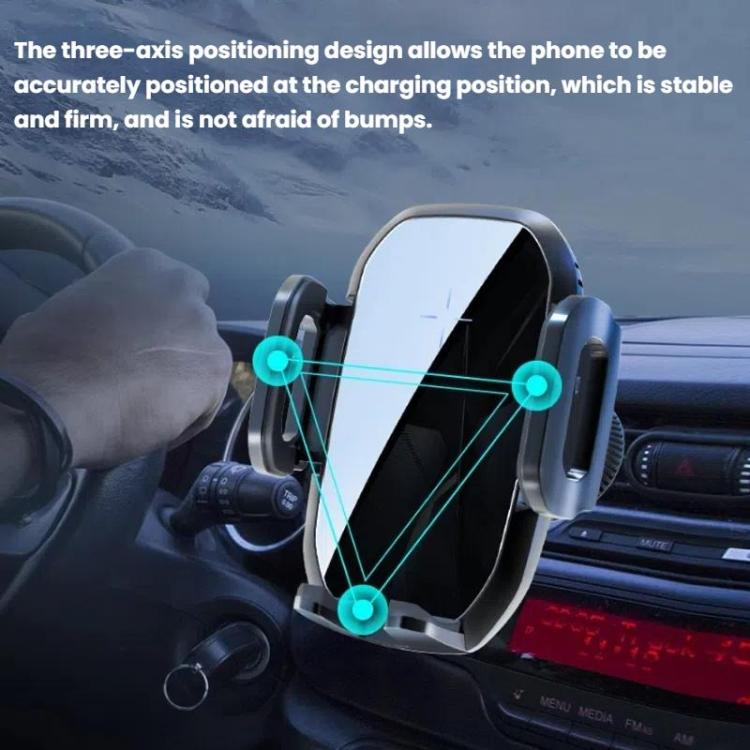 15W Wireless Induction Snap-on Charging Car Air Outlet Phone Holder