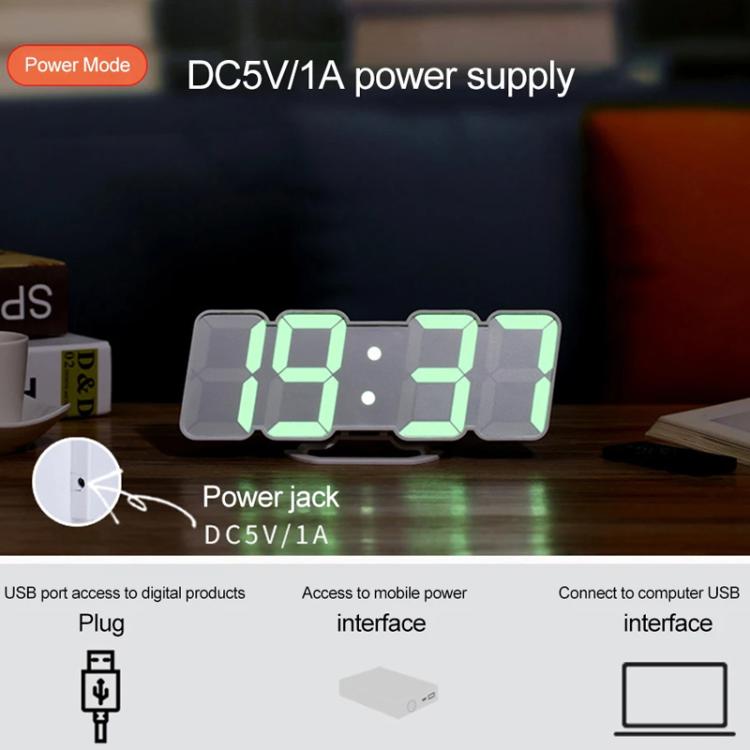 RGB Color Changing 3D Digital Clock With Voice Control, Adjustable Brightness, Temperature Display & Remote