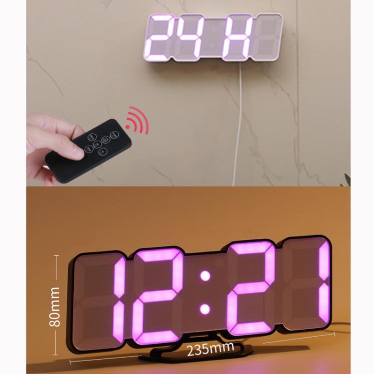 RGB Color Changing 3D Digital Clock With Voice Control, Adjustable Brightness, Temperature Display & Remote