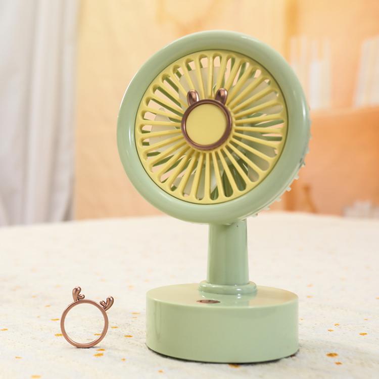 Student USB Small Desktop Fan Replaceable Animal Ears Multi-Speed Lithium Battery Mute Fan
