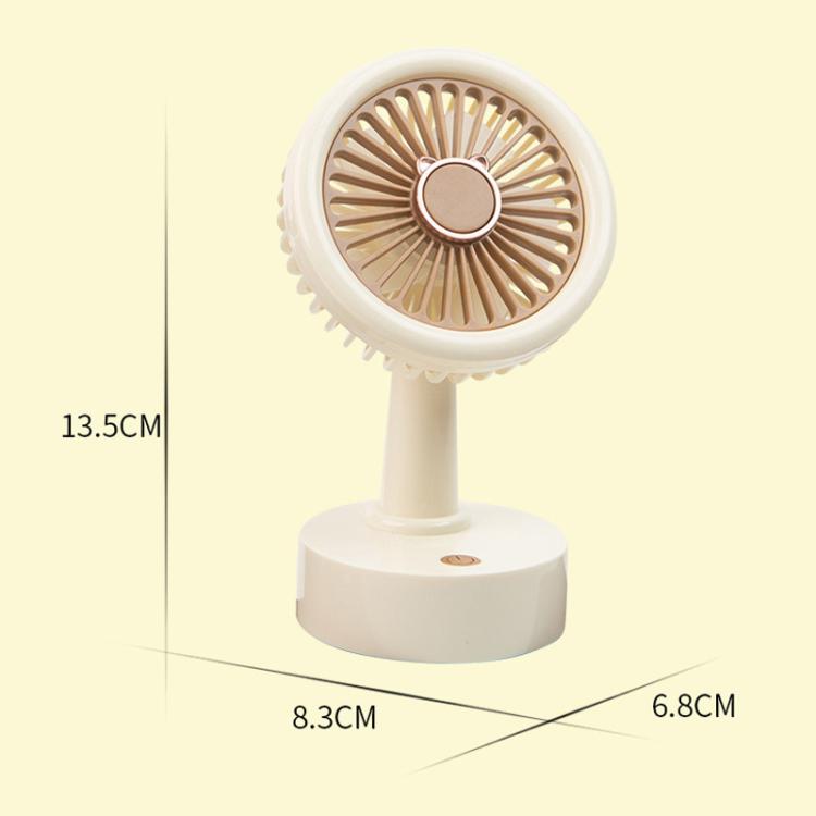 Student USB Small Desktop Fan Replaceable Animal Ears Multi-Speed Lithium Battery Mute Fan