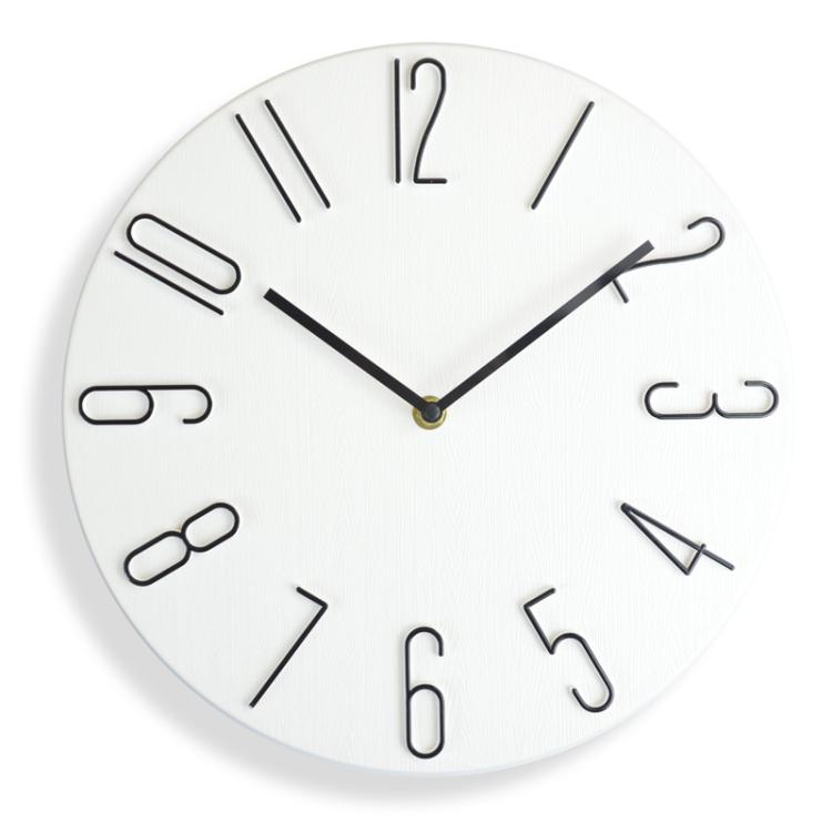 12 Inch Frameless Minimalist Wall Clock Silent Modern Quartz Clock for Living Room, Bedroom, Kitchen