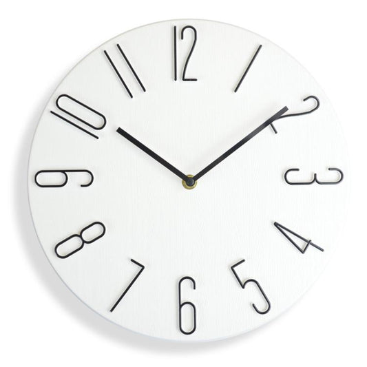 12 Inch Frameless Minimalist Wall Clock Silent Modern Quartz Clock for Living Room, Bedroom, Kitchen