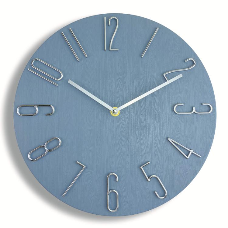 12 Inch Frameless Minimalist Wall Clock Silent Modern Quartz Clock for Living Room, Bedroom, Kitchen